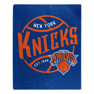 New York Knicks Blanket 50×60 Raschel Blacktop Design