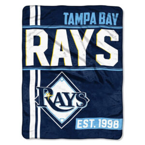 Tampa Bay Rays Blanket 46×60 Micro Raschel Walk Off Design Rolled