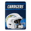 Los Angeles Chargers Blanket 46×60 Micro Raschel Run Design Rolled