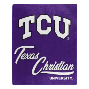 TCU Horned Frogs Blanket 50×60 Raschel Signature Design