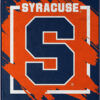 Syracuse Orange Blanket 46×60 Micro Raschel Dimensional Design Rolled