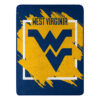 West Virginia Mountaineers Blanket 46×60 Micro Raschel Dimensional Design Rolled