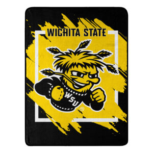 Wichita State Shockers Blanket 46×60 Micro Raschel Dimensional Design Rolled