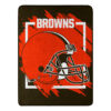 Cleveland Browns Blanket 46×60 Micro Raschel Dimensional Design Rolled