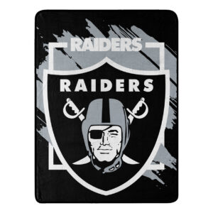 Las Vegas Raiders Blanket 46×60 Micro Raschel Dimensional Design Rolled