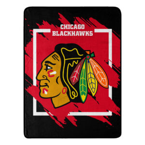 Chicago Blackhawks Blanket 46×60 Micro Raschel Dimensional Design Rolled Special Order