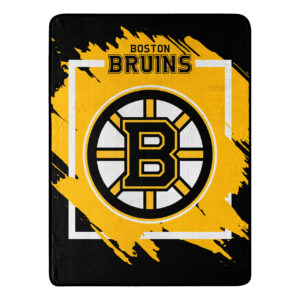 Boston Bruins Blanket 46×60 Micro Raschel Dimensional Design Rolled Special Order