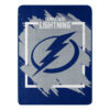 Tampa Bay Lightning Blanket 46×60 Micro Raschel Dimensional Design Rolled