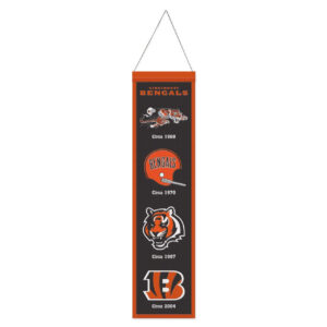 Cincinnati Bengals Banner Wool 8×32 Heritage Evolution Design