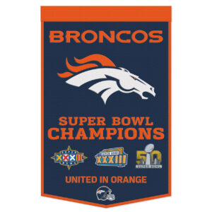 Denver Broncos Banner Wool 24×38 Dynasty Champ Design