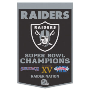 Las Vegas Raiders Banner Wool 24×38 Dynasty Champ Design