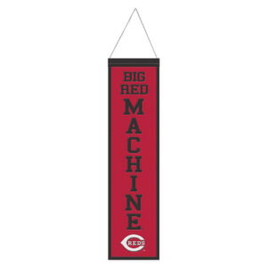 Cincinnati Reds Banner Wool 8×32 Heritage Slogan Design – Special Order