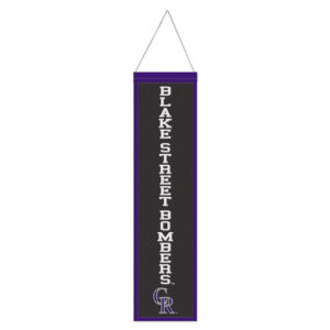 Colorado Rockies Banner Wool 8×32 Heritage Slogan Design – Special Order