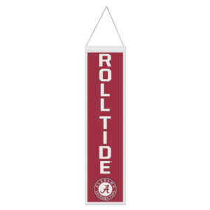 Alabama Crimson Tide Banner Wool 8×32 Heritage Slogan Design – Special Order