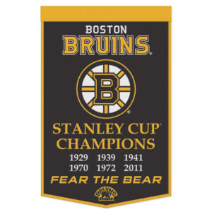 Boston Bruins Banner Wool 24×38 Dynasty Champ Design