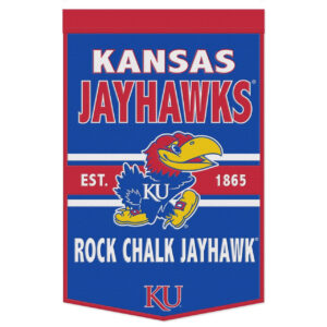 Kansas Jayhawks Banner Wool 24×38 Dynasty Slogan Design – Special Order