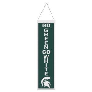 Michigan State Spartans Banner Wool 8×32 Heritage Slogan Design – Special Order