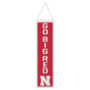 Nebraska Cornhuskers Banner Wool 8×32 Heritage Slogan Design – Special Order