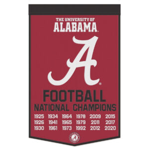 Alabama Crimson Tide Banner Wool 24×38 Dynasty Champ Design Football