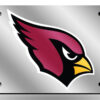 Arizona Cardinals License Plate Laser Cut Silver