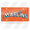 Miami Marlins License Plate Laser Cut Light Orange – Special Order