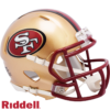 San Francisco 49ers Helmet Riddell Replica Mini Speed Style 1996-2008 T/B