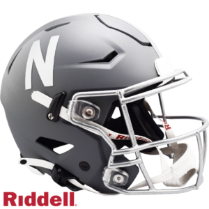 Nebraska Cornhuskers Helmet Riddell Authentic Full Size SpeedFlex Style Slate Alternate