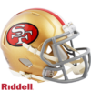 San Francisco 49ers Helmet Riddell Replica Mini Speed Style 1964-1995 T/B