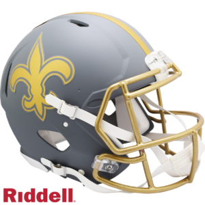 New Orleans Saints Helmet Riddell Authentic Full Size Speed Style Slate Alternate