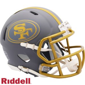 San Francisco 49ers Helmet Riddell Replica Mini Speed Style Slate Alternate