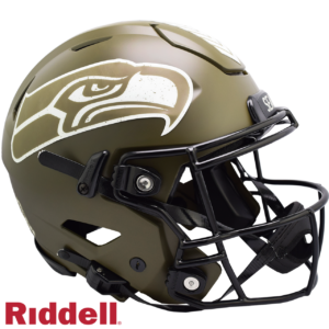 Seattle Seahawks Helmet Riddell Authentic Full Size SpeedFlex Style Salute To Service