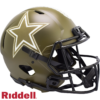 Dallas Cowboys Helmet Riddell Authentic Full Size Speed Style Salute To Service