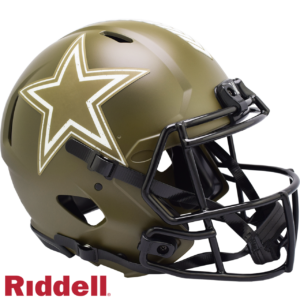 Dallas Cowboys Helmet Riddell Authentic Full Size Speed Style Salute To Service