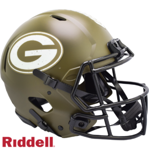 Green Bay Packers Helmet Riddell Authentic Full Size Speed Style Salute To Service