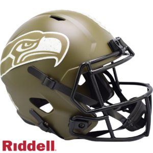 Seattle Seahawks Helmet Riddell Replica Full Size Speed Style Salute To Service