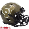 Houston Texans Helmet Riddell Replica Mini Speed Style Salute To Service