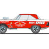 1965 Plymouth AWB “Mister Speed” Red and White with Graphics Limited Edition to 378 pieces Worldwide 1/18 Diecast Model Car by ACME