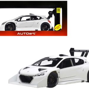 2013 Peugeot 208 T16 Pikes Peak Race Car Plain White Version 1/18 Model Car by Autoart