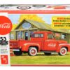 Skill 3 Model Kit 1953 Ford F-100 Pickup Truck “Coca-Cola” with Vending Machine and Dolly 1/25 Scale Model by AMT