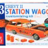 Skill 2 Model Kit 1963 Chevrolet II Station Wagon with Trailer 3-in-1 Kit 1/25 Scale Model by AMT