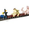 Train Coaches and Gromit Figure 5 piece Set “The Wrong Trousers” (1993) Movie “Wallace & Gromit” Diecast Model Car by Corgi