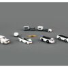 Airport Support Equipment Set of 10 pieces “Gemini 200” Series Diecast Models by GeminiJets