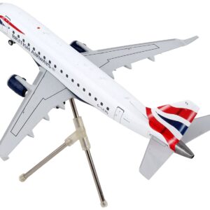 Embraer ERJ-170 Commercial Aircraft “British Airways” White with Striped Tail “Gemini 200” Series 1/200 Diecast Model Airplane by GeminiJets