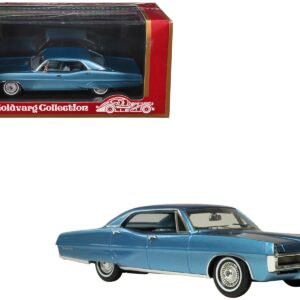 1967 Pontiac Bonneville Tyrol Blue Metallic with Blue Interior Limited Edition to 200 pieces Worldwide 1/43 Model Car by Goldvarg Collection