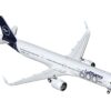 Airbus A321neo Commercial Aircraft “Lufthansa – 600th Airbus Aircraft” (D-AIEQ) White with Dark Blue Tail 1/400 Diecast Model Airplane by GeminiJets