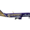 Embraer ERJ-175 Commercial Aircraft “Alaska Airlines – Horizon Air – University of Washington Huskies” (N662QX) Purple with Gold Tail 1/400 Diecast Model Airplane by GeminiJets