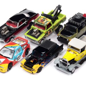 “Street Freaks” 2023 Set A of 6 Cars Release 2 1/64 Diecast Model Cars by Johnny Lightning