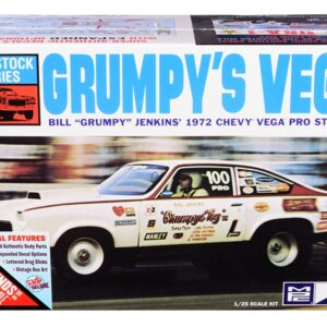 Skill 2 Model Kit 1972 Chevrolet Vega Pro Stock Bill “Grumpy” Jenkins’ “Legends of the Quarter Mile” 1/25 Scale Model by MPC