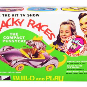 Skill 2 Snap Model Kit The Compact Pussycat with Penelope Pitstop Figurine “Wacky Races” (1968) TV Series 1/25 Scale Model by MPC