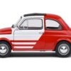 1965 Fiat 500 L Red and White with Red Interior “Robe Di Kappa” 1/18 Diecast Model Car by Solido